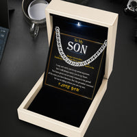 Thumbnail for Cuban Necklace Gifts For Son With Personalized Message Card Necklace