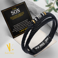 Thumbnail for Bracelet Necklace Gifts For Son With Personalized Message Card Necklace