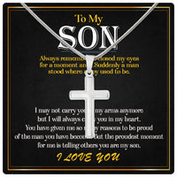 Thumbnail for Cuban Necklace Gifts For Son With Personalized Message Card Necklace