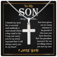 Thumbnail for Cuban Necklace Gifts For Son With Personalized Message Card Necklace