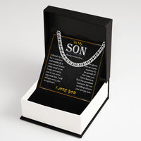 Thumbnail for Cuban Necklace Gifts For Son With Personalized Message Card Necklace