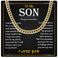 Thumbnail for Cuban Necklace Gifts For Son With Personalized Message Card Necklace