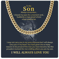 Thumbnail for Cuban Necklace Gifts For Son With Personalized Message Card Necklace