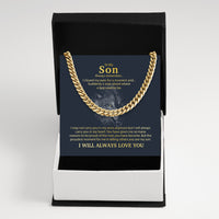 Thumbnail for Cuban Necklace Gifts For Son With Personalized Message Card Necklace