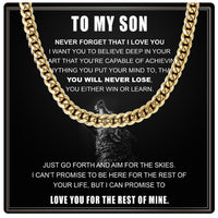 Thumbnail for Cuban Necklace Gifts For Son With Personalized Message Card Necklace