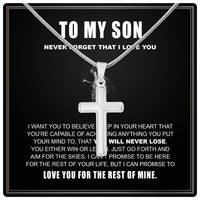 Thumbnail for Cuban Necklace Gifts For Son With Personalized Message Card Necklace