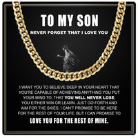 Thumbnail for Cuban Necklace Gifts For Son With Personalized Message Card Necklace