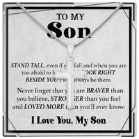 Thumbnail for Cuban Necklace Gifts For Son With Personalized Message Card Necklace