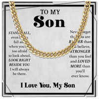 Thumbnail for Cuban Necklace Gifts For Son With Personalized Message Card Necklace