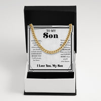 Thumbnail for Cuban Necklace Gifts For Son With Personalized Message Card Necklace