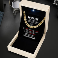 Thumbnail for Cuban Necklace Gifts For Son With Personalized Message Card Necklace