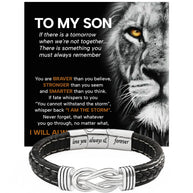 To My Son Linked Together Bracelet With Heartfelt Message - Unique Jewelry For Men - Always Love You