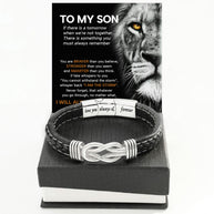 To My Son Linked Together Bracelet With Heartfelt Message - Unique Jewelry For Men - Always Love You