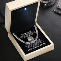 Thumbnail for Cuban Necklace Gifts For Son With Personalized Message Card Necklace