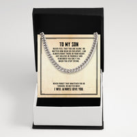 Thumbnail for Cuban Necklace Gifts For Son With Personalized Message Card Necklace