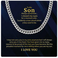 Thumbnail for Cuban Necklace Gifts For Son With Personalized Message Card Necklace