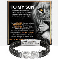 To My Son Linked Together Bracelet With Heartfelt Message - Unique Jewelry For Men - Always Love You