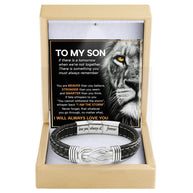 To My Son Linked Together Bracelet With Heartfelt Message - Unique Jewelry For Men - Always Love You