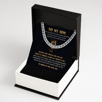 Thumbnail for Cuban Necklace Gifts For Son From Dad With Personalized Message Card Necklace