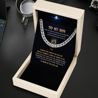 Thumbnail for Cuban Necklace Gifts For Son From Dad With Personalized Message Card Necklace