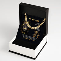 Thumbnail for Cuban Necklace Gifts For Son From Dad With Personalized Message Card Necklace