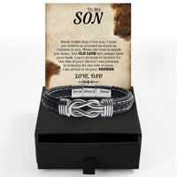 Thumbnail for Bracelet Necklace Gifts For Son From Dad With Personalized Message Card Necklace