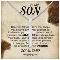 Thumbnail for Cuban Necklace Gifts For Son From Dad With Personalized Message Card Necklace