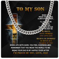 Thumbnail for Cuban Necklace Gifts For Son From Dad With Personalized Message Card Necklace