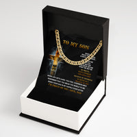 Thumbnail for Cuban Necklace Gifts For Son From Dad With Personalized Message Card Necklace