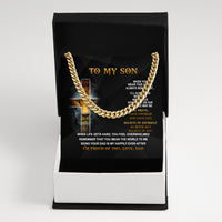 Thumbnail for Cuban Necklace Gifts For Son From Dad With Personalized Message Card Necklace