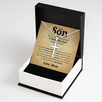 Thumbnail for Cuban Necklace Gifts For Son From Mom With Personalized Message Card Necklace