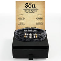 Thumbnail for Bracelet Necklace Gifts For Son From Mom With Personalized Message Card Necklace