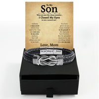 Thumbnail for Bracelet Necklace Gifts For Son From Mom With Personalized Message Card Necklace