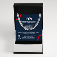 Thumbnail for Cuban Necklace Gifts For Son From Mom With Personalized Message Card Necklace