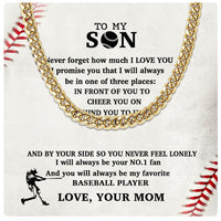 Thumbnail for Cuban Necklace Gifts For Son From Mom With Personalized Message Card Necklace