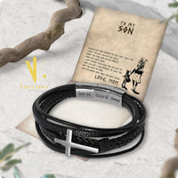 Thumbnail for Bracelet Necklace Gifts For Son From Mom With Personalized Message Card Necklace