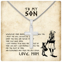 Thumbnail for Cuban Necklace Gifts For Son From Mom With Personalized Message Card Necklace