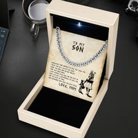 Thumbnail for Cuban Necklace Gifts For Son From Mom With Personalized Message Card Necklace