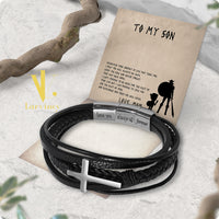 Thumbnail for Bracelet Necklace Gifts For Son From Mom With Personalized Message Card Necklace