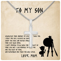 Thumbnail for Cuban Necklace Gifts For Son From Mom With Personalized Message Card Necklace