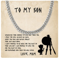 Thumbnail for Cuban Necklace Gifts For Son From Mom With Personalized Message Card Necklace