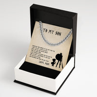 Thumbnail for Cuban Necklace Gifts For Son From Mom With Personalized Message Card Necklace