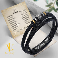 Thumbnail for Bracelet Necklace Gifts For Son From Mom With Personalized Message Card Necklace