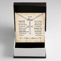 Thumbnail for Cuban Necklace Gifts For Son From Mom With Personalized Message Card Necklace