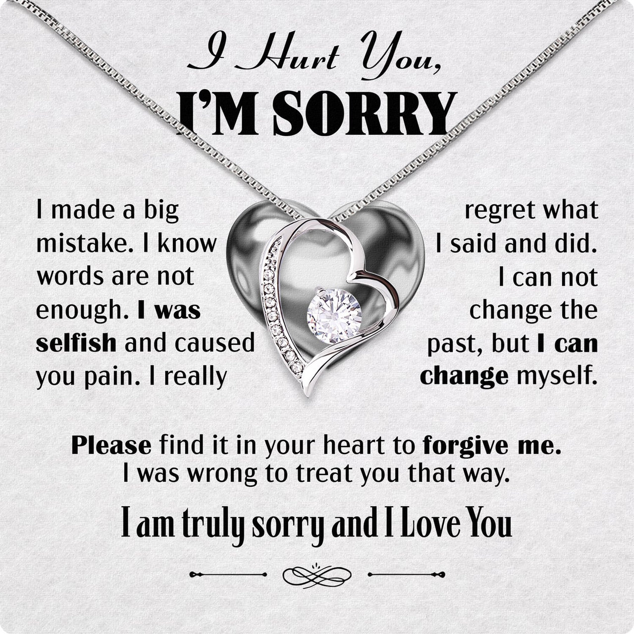 Sorry Necklace: When Words Fail, Let Love Shine