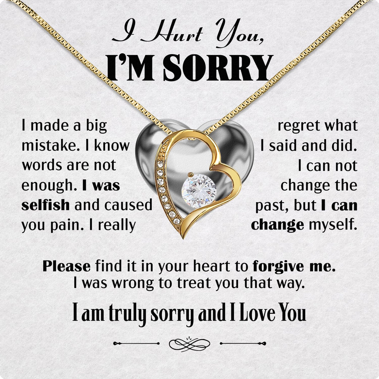 Sorry Necklace: When Words Fail, Let Love Shine