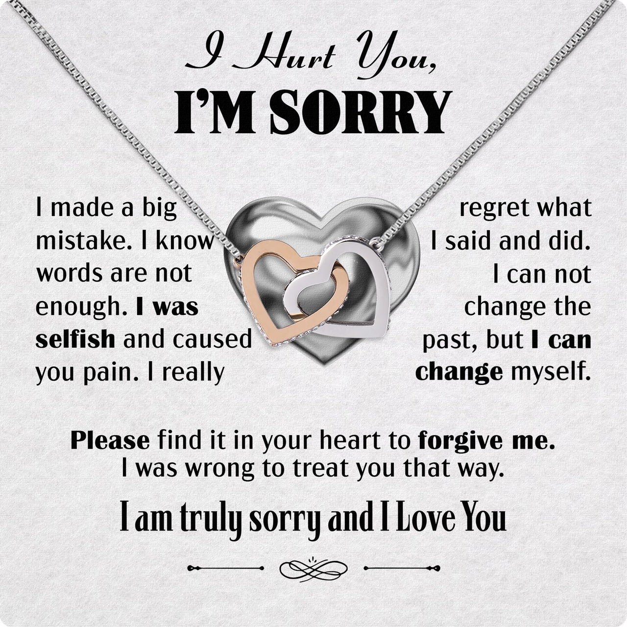 Sorry Necklace: When Words Fail, Let Love Shine