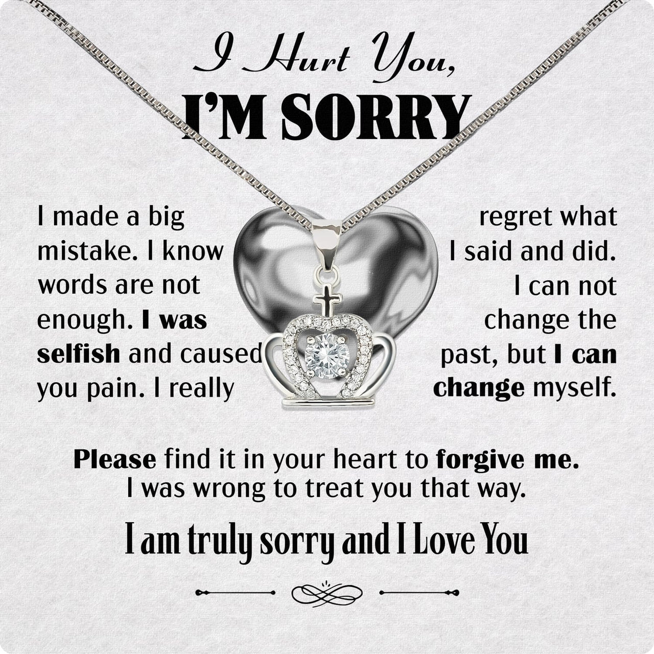 Sorry Necklace: When Words Fail, Let Love Shine