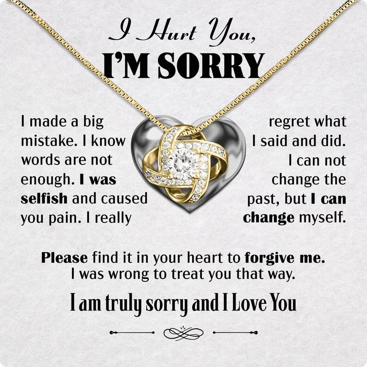 Sorry Necklace: When Words Fail, Let Love Shine