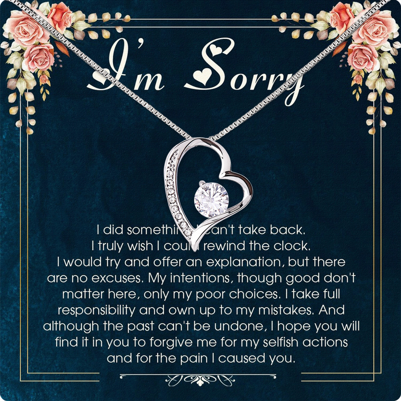 Sorry Necklace: When Words Fail, Let Love Shine